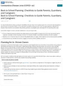 7-23-20 CDC COVID-19_ Checklists to Guide Parents, Guardians, and ...